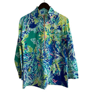 Lilly Pulitzer Wade and Sea Skipper Popover Half Zip Pullover Top Sz Medium